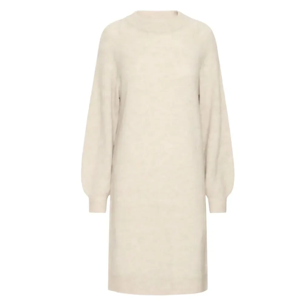 Ichi IHASDIS Fall 2025 Release Knit Dress, Size Small, Color Oatmeal